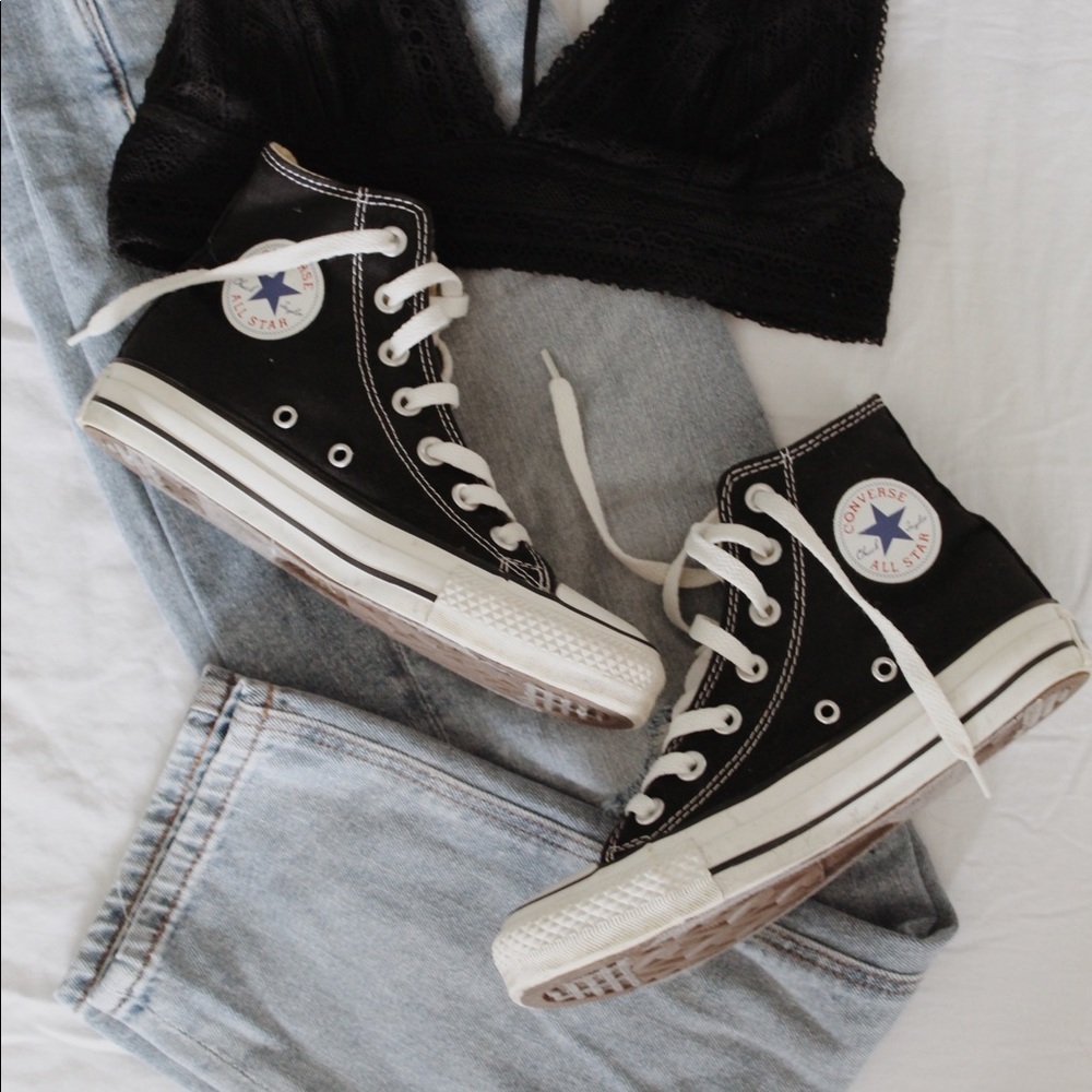 Black Converse All Stars High Top Sneakers